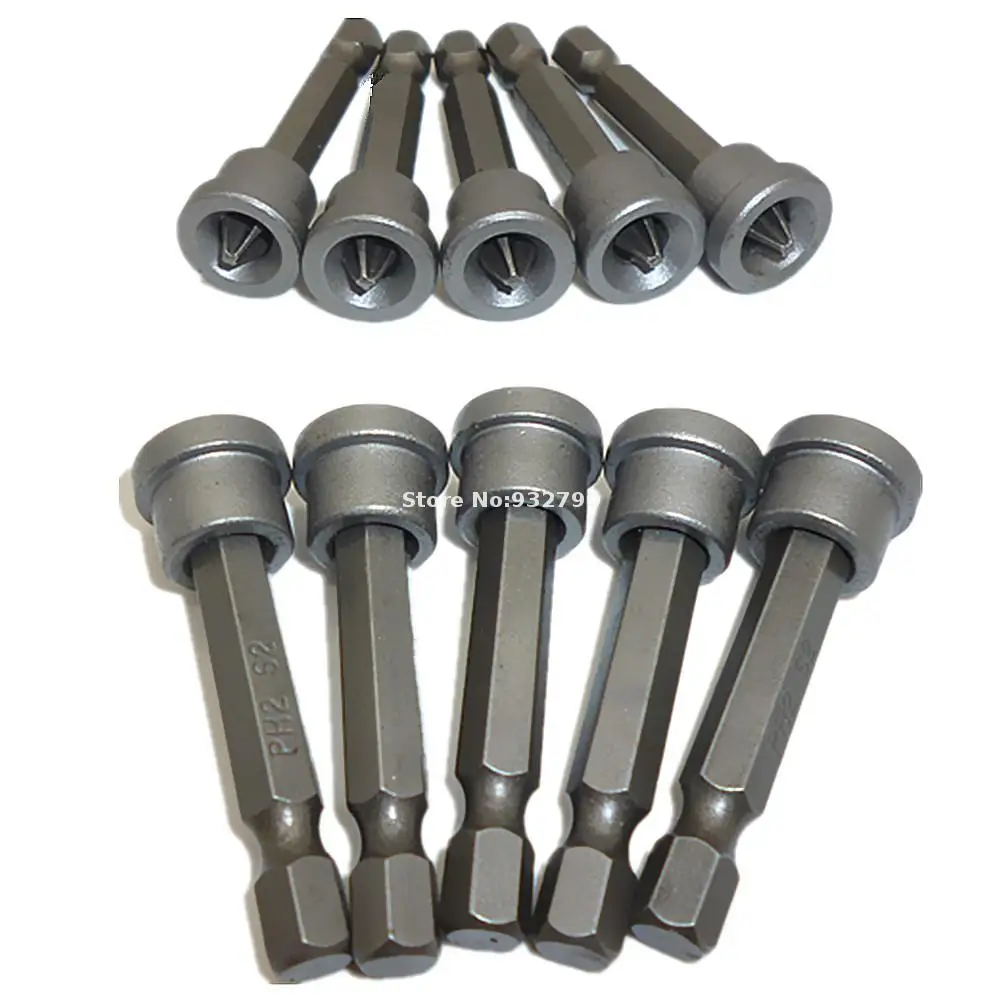 10pcs 50mm Drywall Dimpler Screwdriver Phillips 2 Bit Ph2