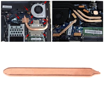 

80/130/170/220/300mm Pure Copper Tube Flat Heatsink Cooler For Laptop Notebook Flat Tube Heatsink