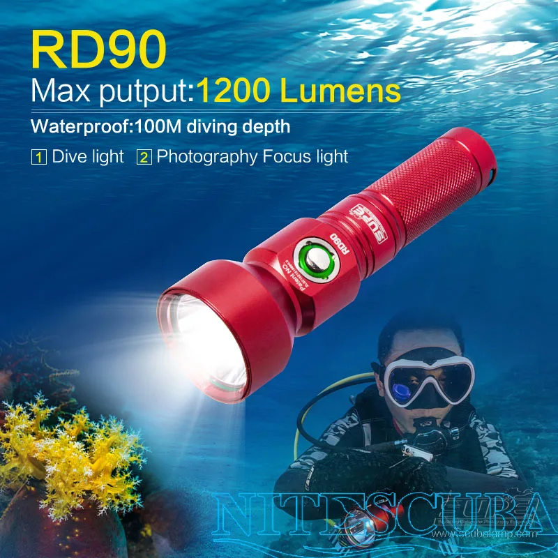 

Nite Scuba Diving video light for Underwater photography accessories night dive lighting Lantern lamp waterproof 100m