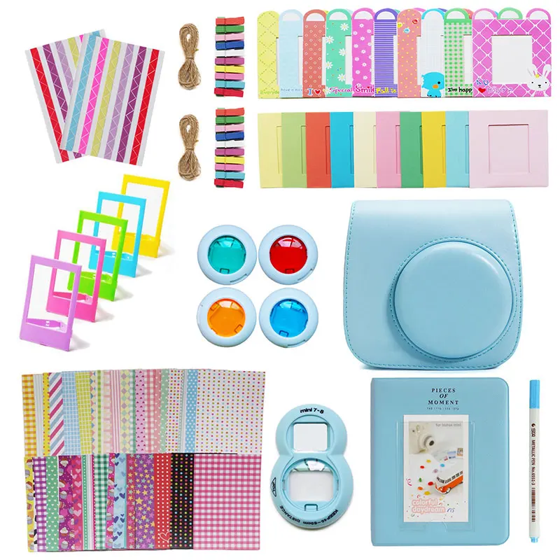 9 in 1 Instant Film Camera Accessories Camera Bag Selfie Lens Album Bundles Decor Stiker Kit for Fujifilm Instax Mini 8 (6)