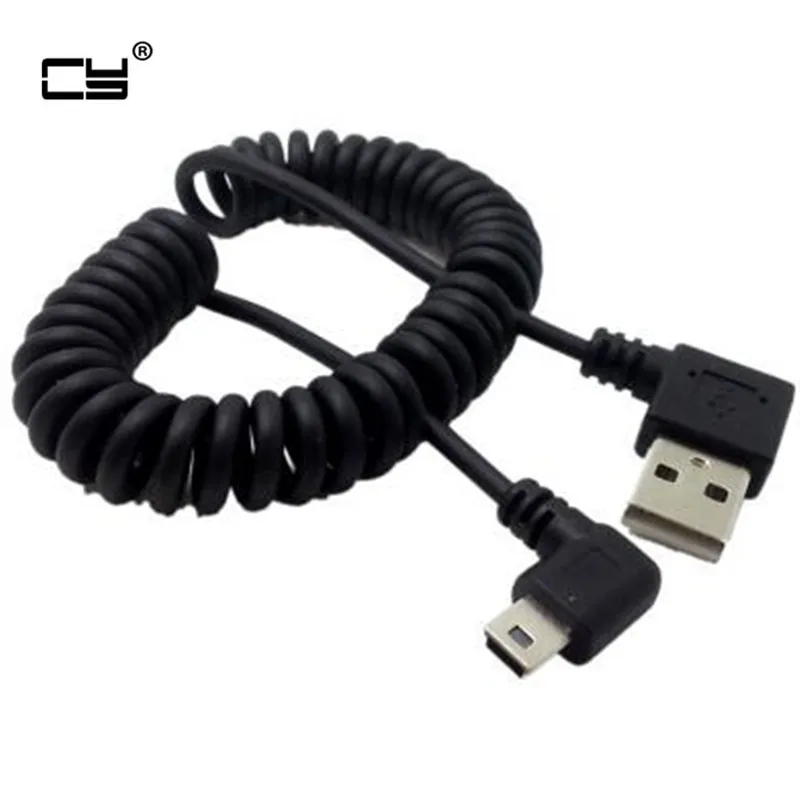 

4ft USB 2.0 Male to MINI USB 2.0 Male 90 Degree Angle Retractable Data Charging Cable for MP3 MP4 Car Camera 40CM to 120cm