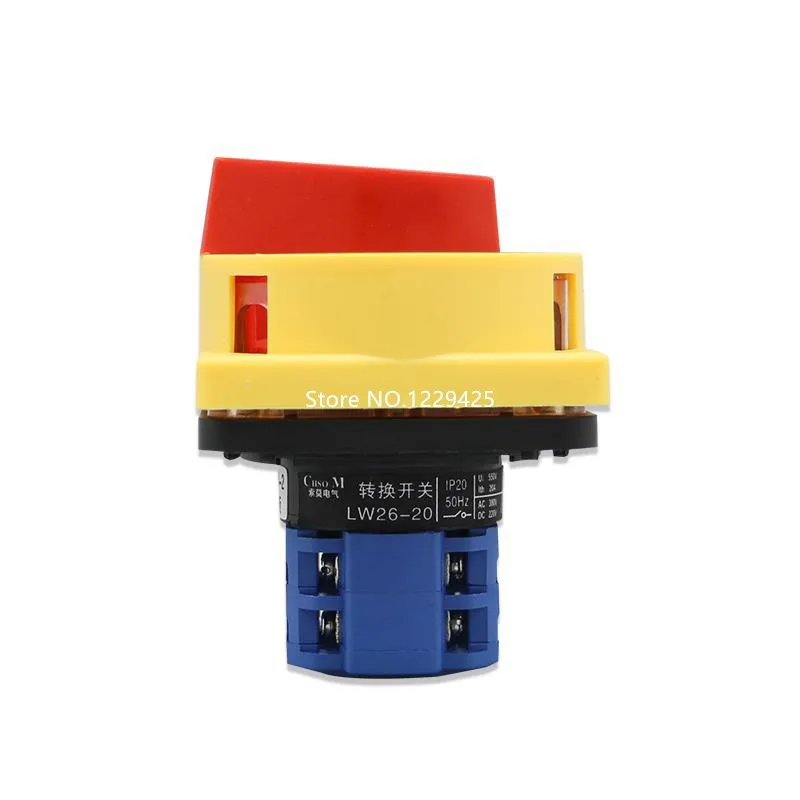 

Power Cut-off Switch LW26GS-20/04-1-2 Universal Changeover Switch 20A Rotary Padlock On-off and Circuit-breaking Machine Tool