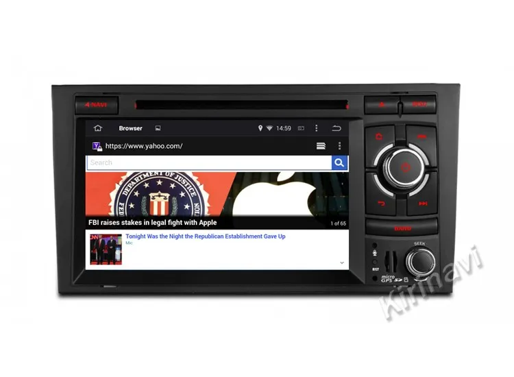 Kirinavi " HD ips сенсорный дисплей Android 6,0 для Audi A4 S4 RS4 2002-2008 Автомобильный MP3/MP4 Радио аудио gps навигация Din монитор