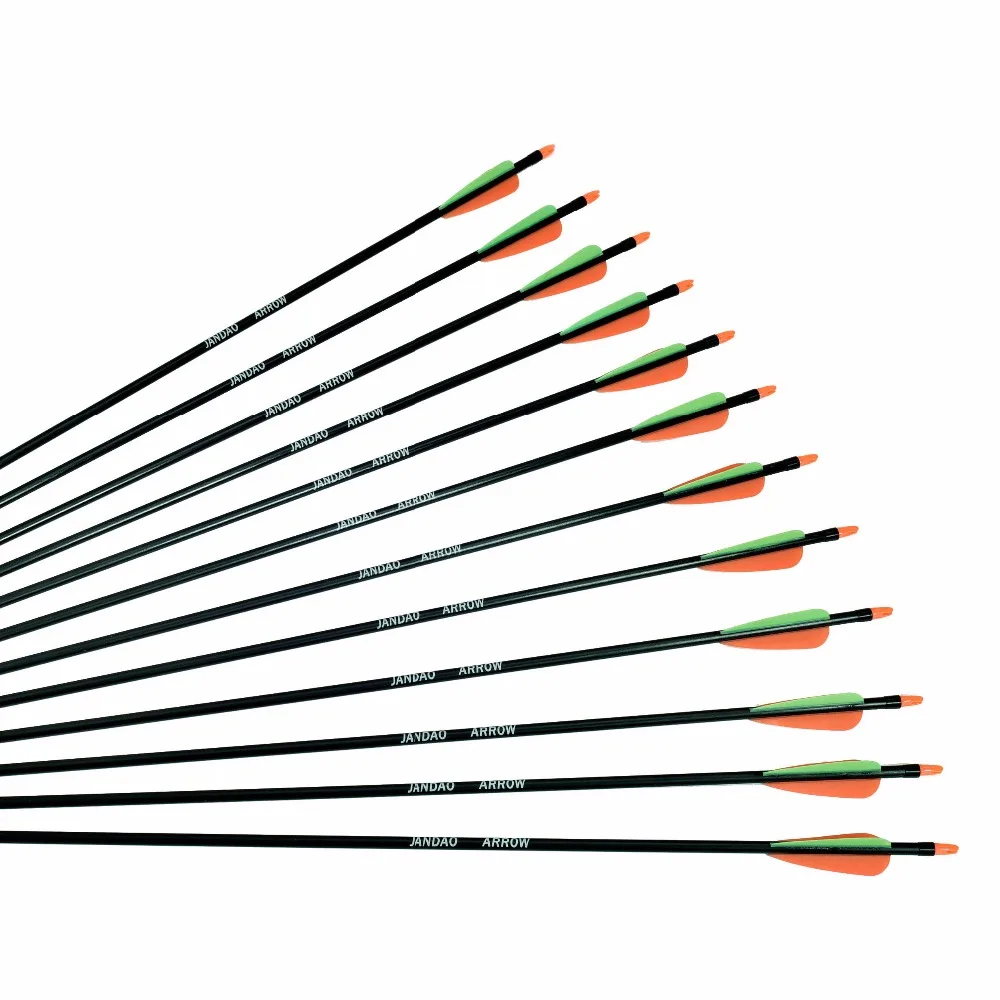 Jandao Fiberglass Arrows 32"for 2045lbs Recurve Compound Bow