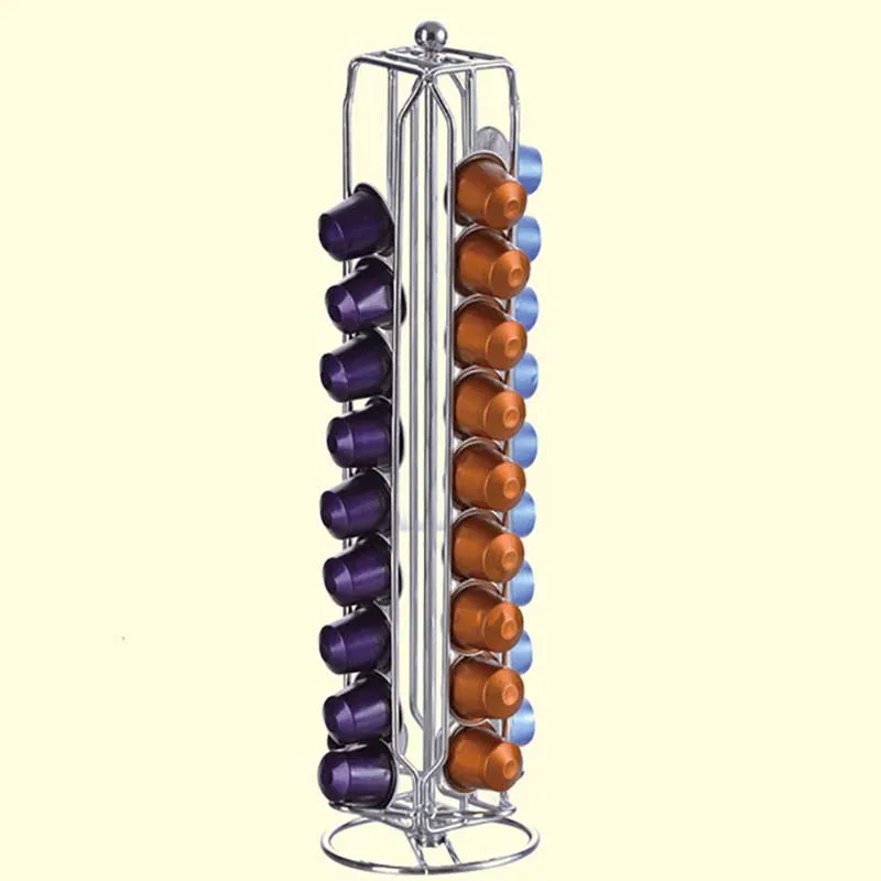 

Durable Coffee Pod Holder Coffee Capsules Dispensing Tower Stand For 40 Nespresso Coffee Capsules soporte capsulas nespresso