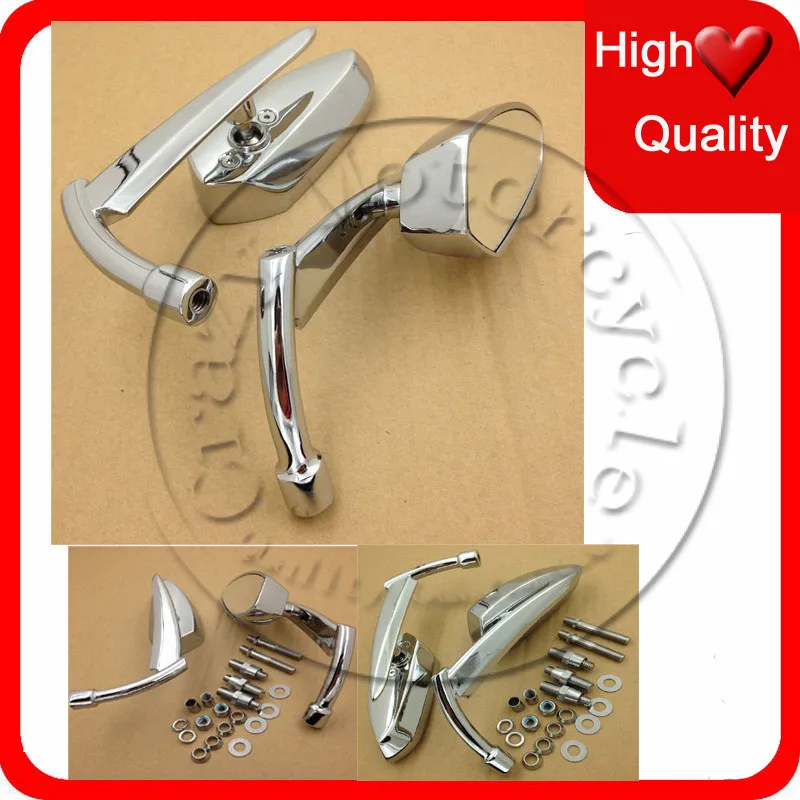 Motorcycle Racing Rearview Mirror chrome Spear Blade rearview mirrors