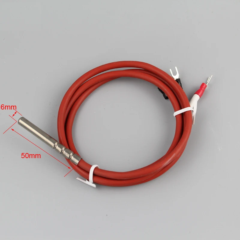 

waterproof High temperature resistance thermocouple pt100 temperature sensor with silicon cable use with temperature controller