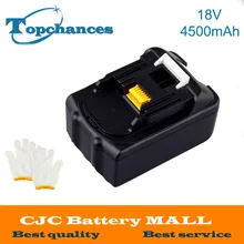 New 18V 4500mAh Li-Ion Replacement Power Tool Battery for Makita BL1830, BL1845 194205-3, LXT400
