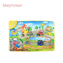 Детский музыкальный коврик, обучающий коврик, транспортная тема для детей, обучающая музыка, электронные детские игрушки, музыкальный коврик