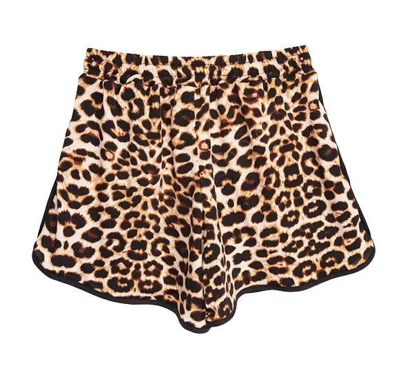 Женская леопардовая талия с кисточками американская одежда летние пляжные повседневные широкие шорты