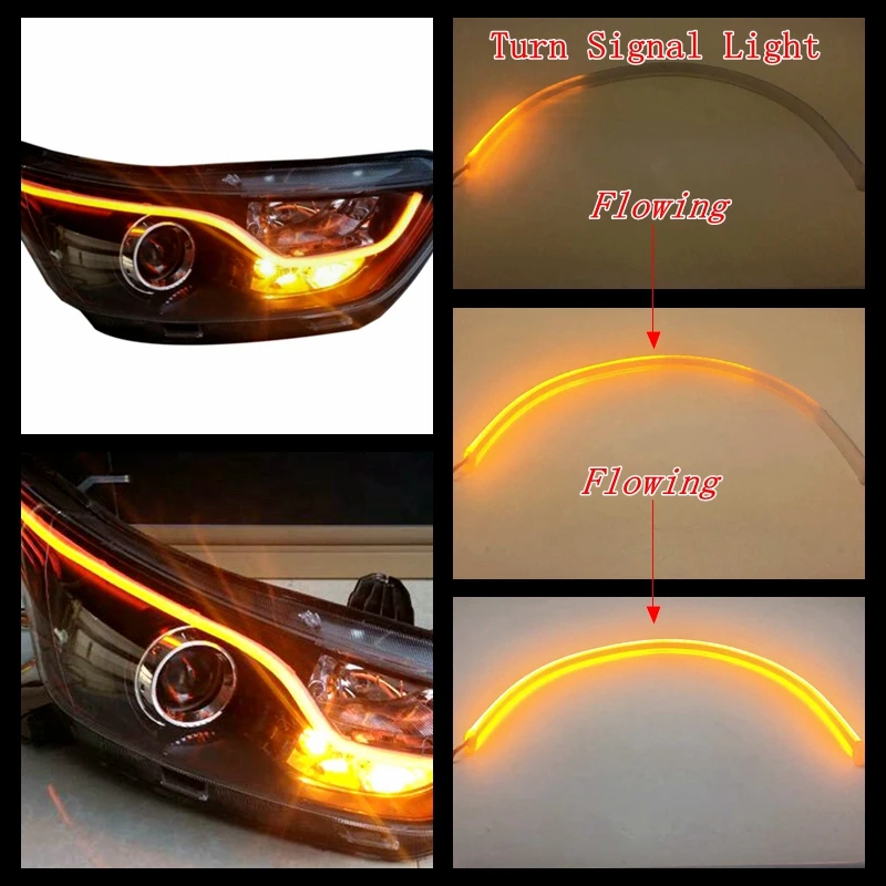 Tak Wai Lee 2X External Installation LED Daytime Running Light Flowing Turn Signal Soft Article Guide Strip Styling Car Day Lamp Tak Wai Lee 2X External Installation LED Daytime Running Light Flowing Turn Signal Soft Article Guide Strip Styling Car Day Lamp