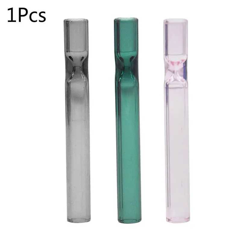

Glass Smoking Pipe Portable Mini Hookah Filter Random Color Tobacco Cigarette Tube