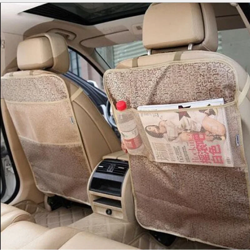 

LUNDA Back Seat Protectors Storage Organizer Pocket Best For Protection From Kid's Dirt Waterproof Car Seat Covers