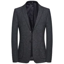 Осенний брендовый шерстяной Блейзер для мужчин, приталенный деловой Повседневный однобортный Блейзер, куртка, модные мужские пиджаки Terno