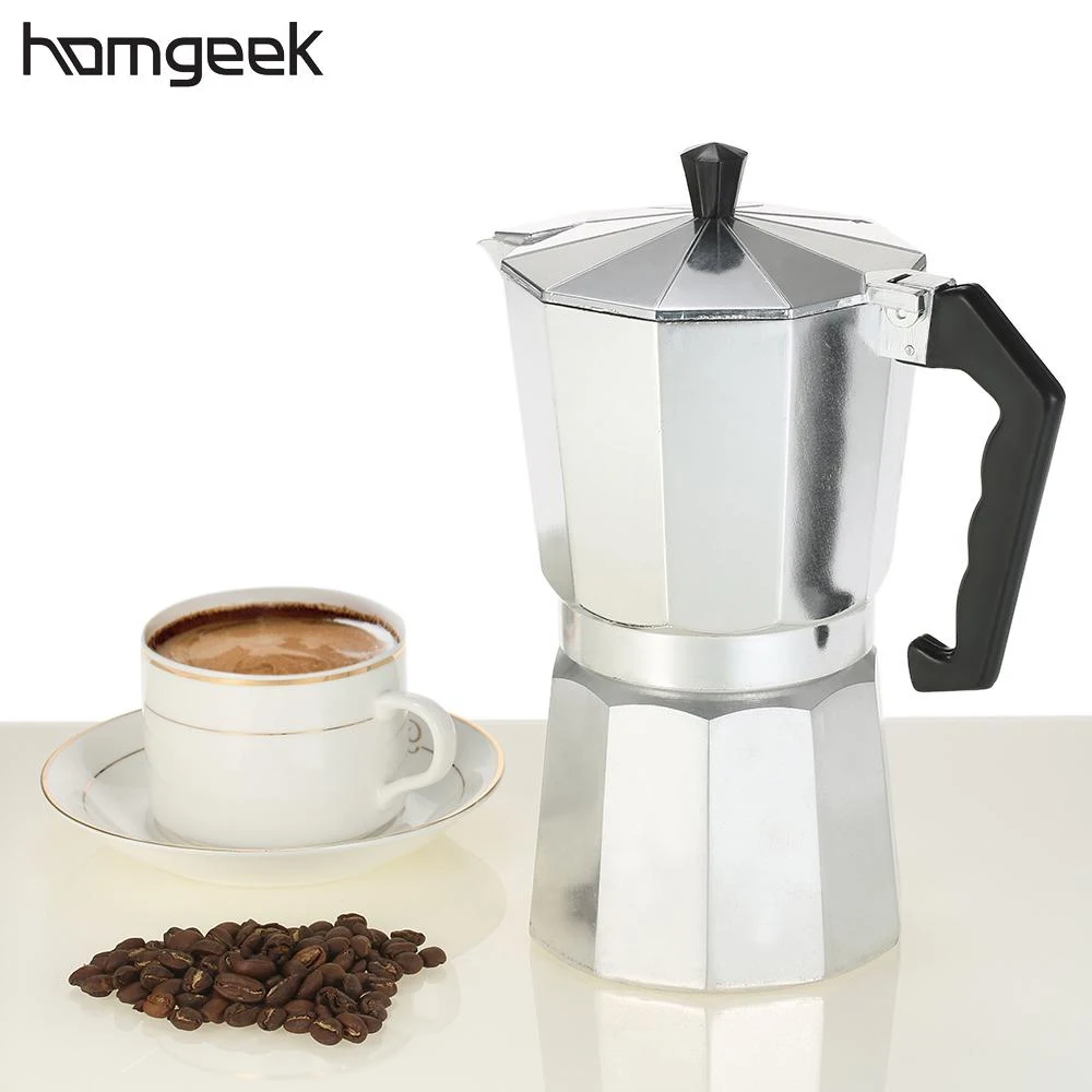 Homgeek 3 чашки/6 чашек/9 чашек/12 чашек алюминиевая для эспрессо Percolator кофеварка