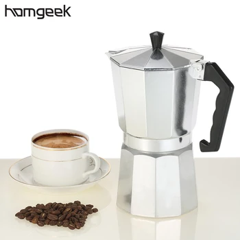 

Homgeek 3cup/6cup/9cup/12cup Aluminum Espresso Percolator Coffee Stovetop Maker Mocha Pot Coffee Maker Coffee Machine Expresso
