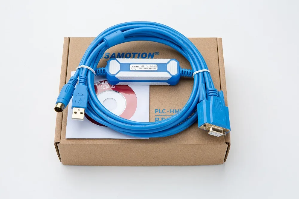 Allen Bradley PLC Programming Cable USB-1761-1747-CP3 For AB SLC 5/03 5/04 5/05 MicroLogix1000/1200/1500 Series Support WIN7/XP
