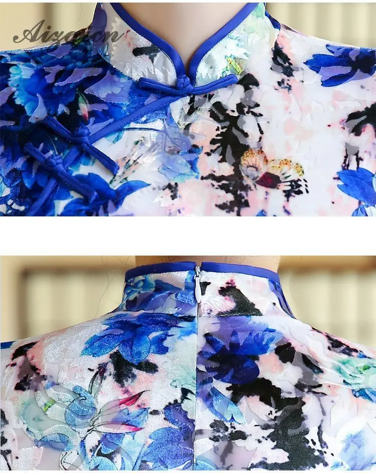 Блан Porcelaine шелк Чонсам Длинные платья китайское платье мама Qipao женские традиционные восточные Свадебные платья Qi Pao