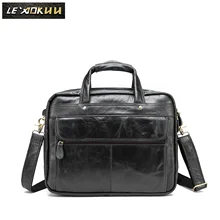Мужской кожаный ретро модный портфель для путешествий Бизнес 15," чехол для ноутбука дизайн Attache сумка портфель B1001bb