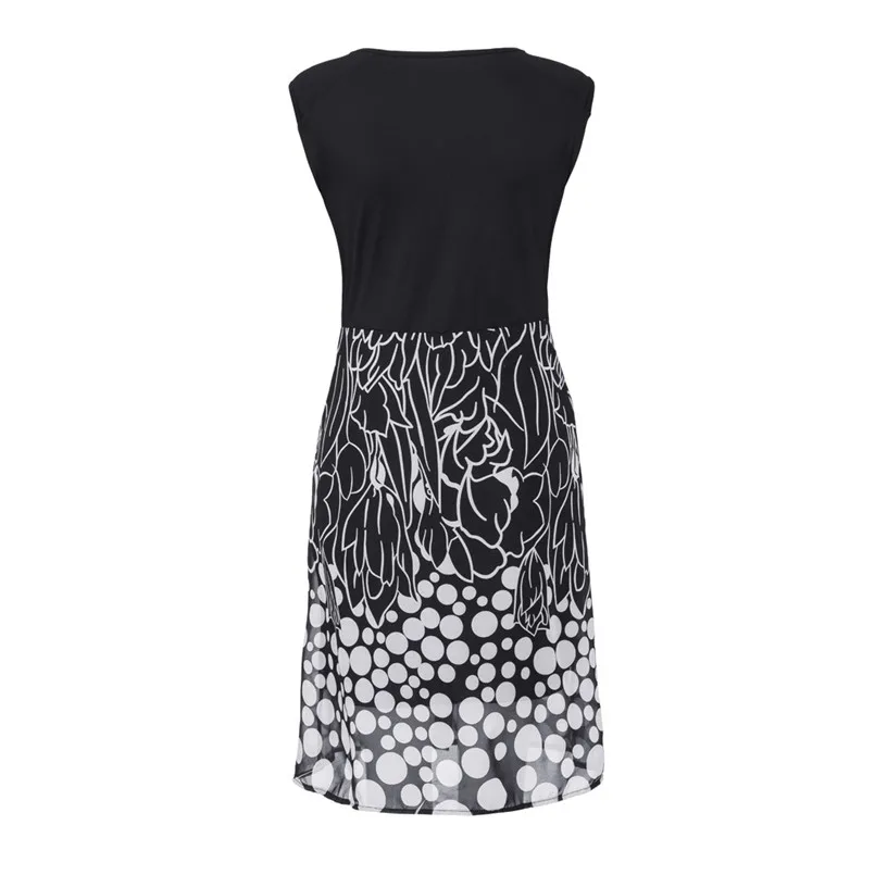 XL-5XL Fashion Women Plus Size V-Neck Casual Short Sleeve Pots Printed Cross Dress Lovely Ladies Loose Dress 40MA25 (13)