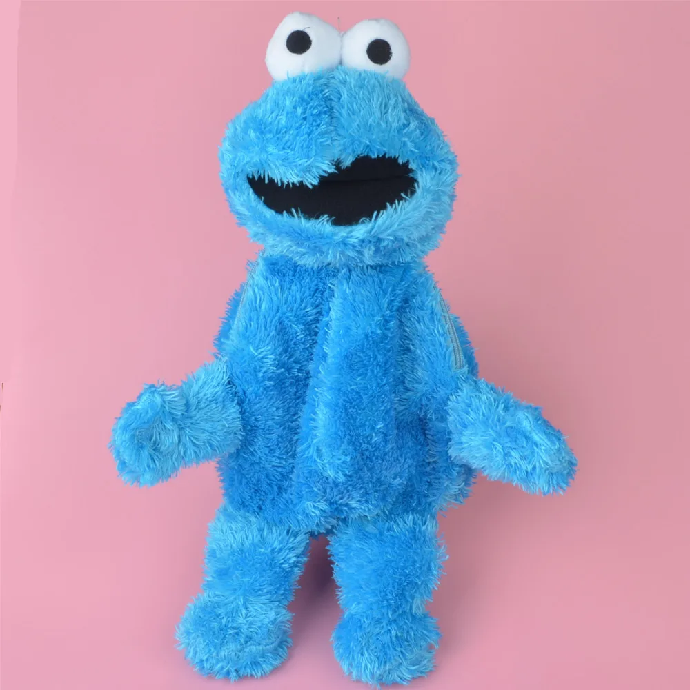 Cookie Monster плюшевые игрушки рюкзак, кунжутное Детские Плюшевые сумка подарков Бесплатная доставка