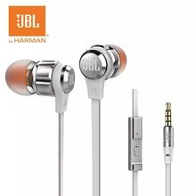 JBL T180A наушники-вкладыши с пультом дистанционного управления и микрофоном, спортивные музыкальные наушники с чистым басом для смартфонов leagoo s9 iPhone