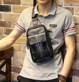 

051018 new hot man fashion casual chest bag men messenger bag