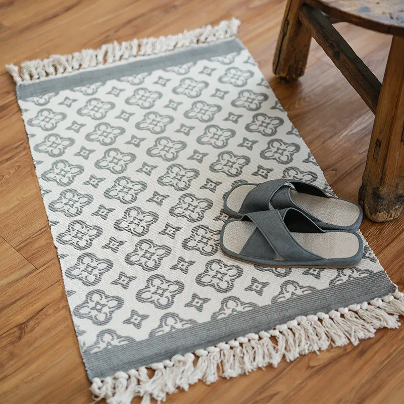 Винтажный персидский стиль тканый коврик для ванной комнаты гостиная ковер геометрический ручной работы индийский коврик полосатый