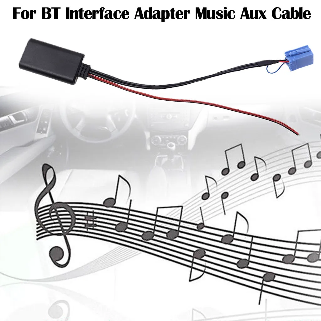 

kongyide Car Aux Cable Wireless BT Audio Adapter Music Audio Cable Module For Bluetooth Adapter For Smart 450 Jly12
