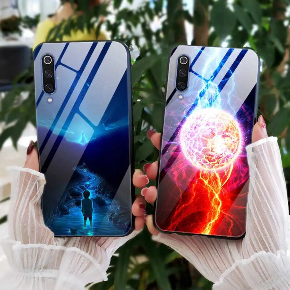 Для Xiaomi mi 9 SE mi 9SE ударопрочный чехол из закаленного стекла с рисунком чехол-бампер для Xiaomi mi 9 mi 9 чехол