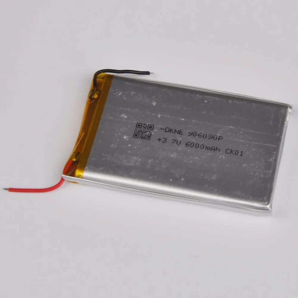 1 шт. 3,7 V литиевая полимерная аккумуляторная батарея 6000mAh 906090 LIPO li ion cell для электронных книг gps DVD power bank Tablet PC