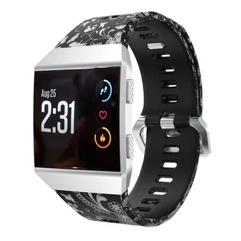 

Soft Silicone Replacement Camouflage Wrist Strap Watchband Wrist Band For Fitbit Ionic Smart Watches Band Bracelet