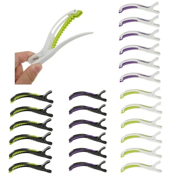 

Lot of 6pcs High Quality Plastic Hair Clips Cutting Styling Salon Hair Grip Hairpins Claw Hair Barrettes for Women Girls Stylish