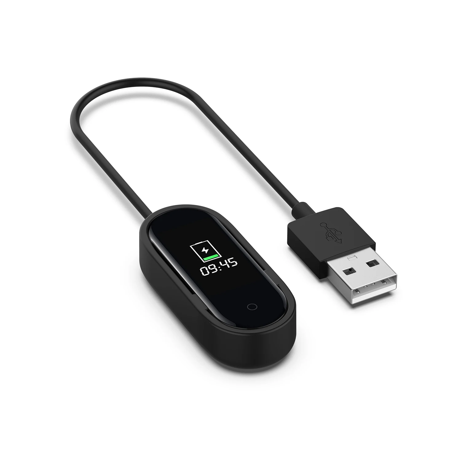 0,2 м usb-кабель для зарядки mi Band 4 умный аксессуар умный Браслет в виде часов зарядное устройство адаптер для Xiao mi Watch - Цвет: Черный