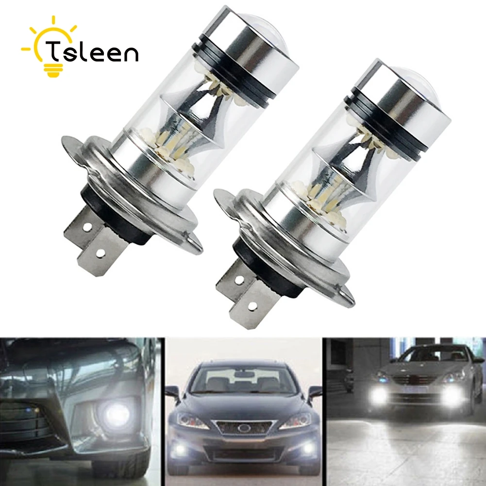 

1 Pair Sale White Cree Car LED Lamp H3 H4 H7 H11 HB3 Driving Car Fog Bulb Headlight High Power DRL Driving Car Head Tail Light
