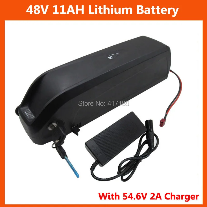 Offer Price of  48 V 11ah lithium battery packs 48V 500W Electric Bicycle hailong battery with USB port 15A BMS 54.