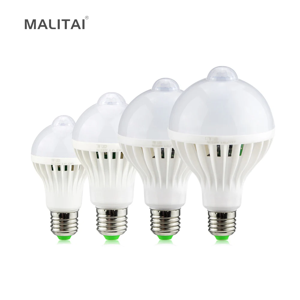 

5W 7W 9W 12W E27 PIR Motion Sensor LED Bulb light Control IR Infrared Induction lamp For Corridor Aisle Stairs Balcony lighting