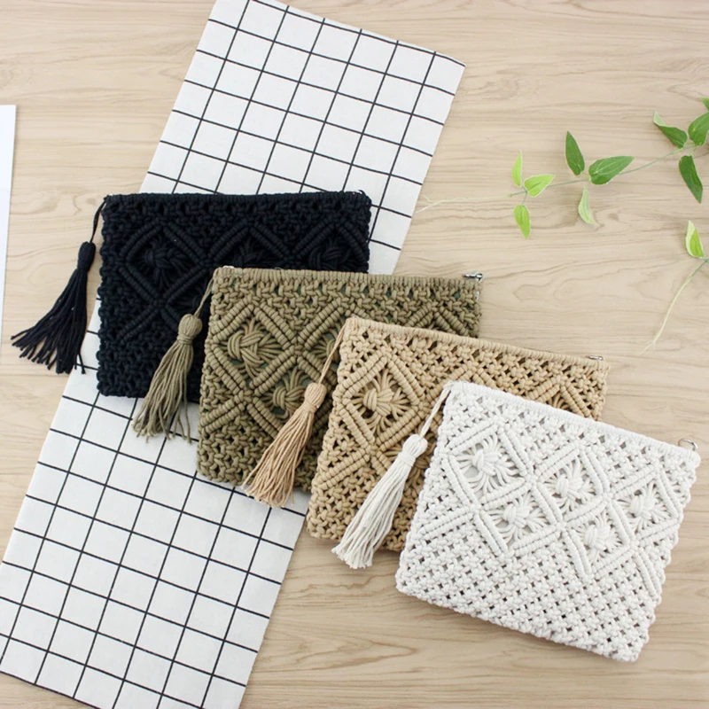 

Osmond Straw Wallets Bohemian Rattan Clutch Purses For Women Lady Beach Phone Money Purses Handmade Weaving Flap Pouch Bolsa