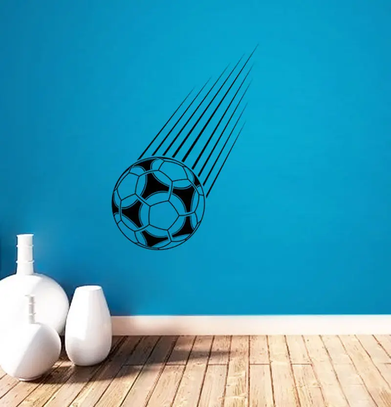 

Hot Sale Soccer Motif Wall Decor Home Art Decorative Wall Sticker Vinyl Wall Ornament Art Removable Sport Wall Mural Y-574