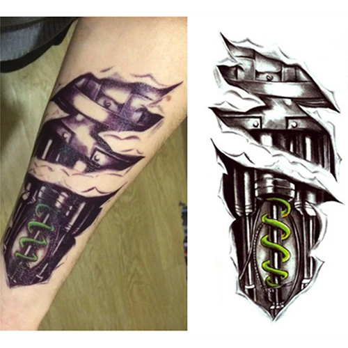 The Mad House - 3d Realistic Robotic Machine Arm Tattoo Rs : 850 size :  10*4 inch | Facebook