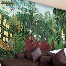 Beibehang тропический лес джунгли зеленый большой росписи кафе lounge пользовательские обои по индивидуальному заказу, фрески papel де parede