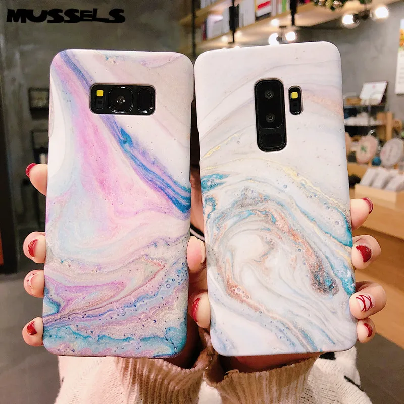 colorful marble phone case cover