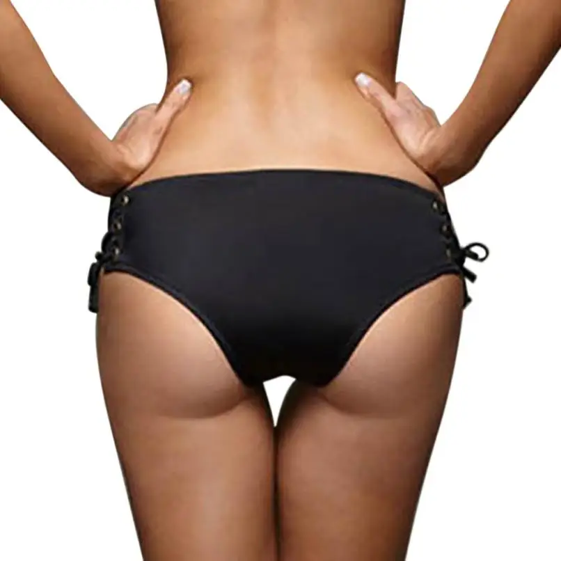 

swimming suit for women 2019 Women Bottoms Swimsuit Bikini Swimwear Cheeky Button Bandage Swimming Trunks biquinis PY*0.92