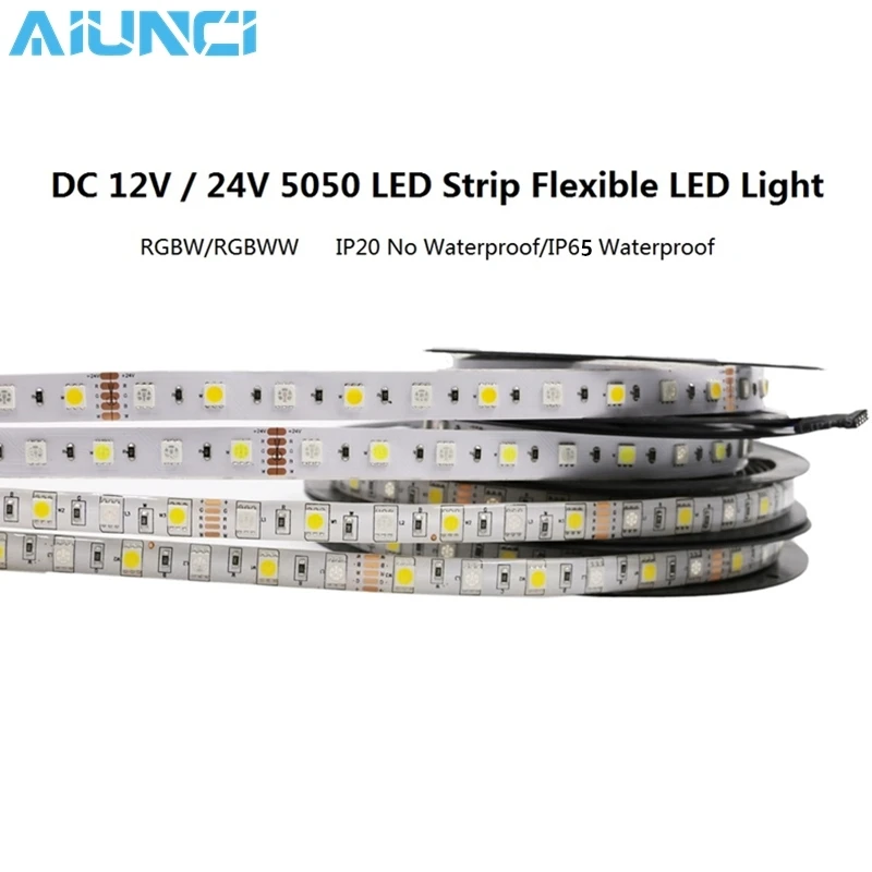 buy Super Bright 5m lot DC 24V LED Strip SMD 5050 Waterproof flexible Light stripe 60 LED m Leds RGB+RGBW Tape Luces Ribbon