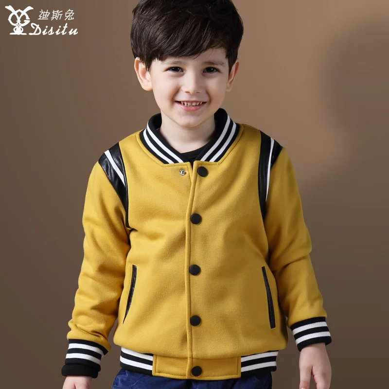 SICIBAY Childrens baseball jacket fashion boys cardigan coats spring