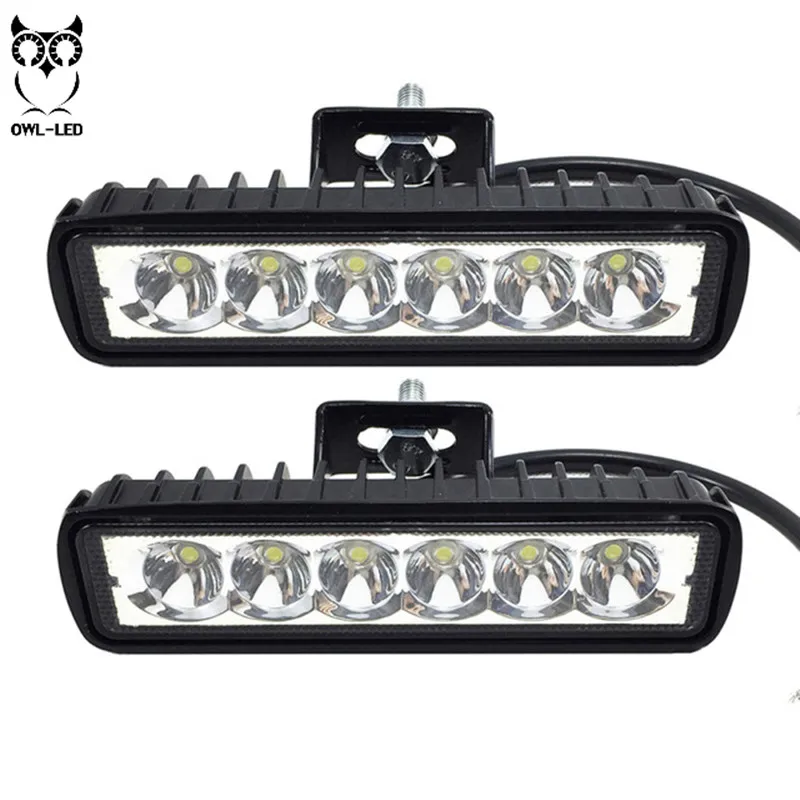 

18w DRL LED Spot Flood Work Light Worklight 9-32V 4WD led work lights for Off Road Vehicle SUV car trucks
