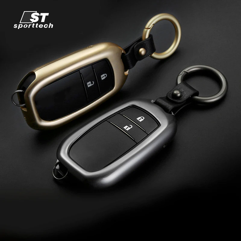 

2 Buttons Car Key Shell Cover Aluminum Alloy key Case Fit For 2013 2017 TOYOTA Highlander Crown Corolla Camry General Accessorie