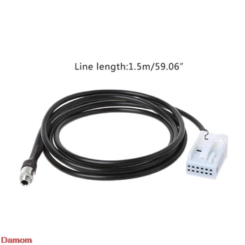 

Car Aux Audio Cable Adapter 12pin Female Interface Wire For Radio CD Player