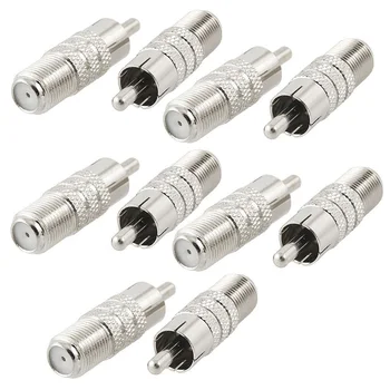 

Promotion! 10 pcs F Type Female Jack to RCA Male Straight Adapter Connector