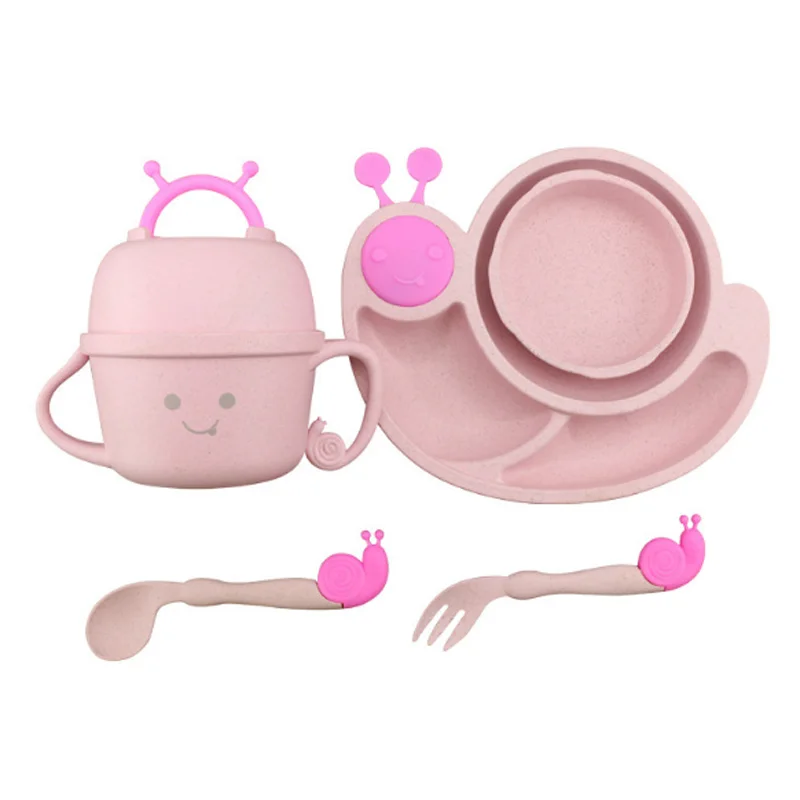 Детские миски чаша чашки тарелки наборы 5 шт./компл. мультфильм Кормление еда посуда креативный подарок для набор посуды для детей